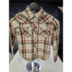 Joe's Youth Size Large Pearl Snap Flannel Long Sleeve Shirt